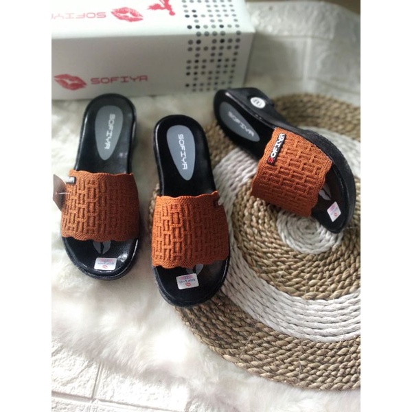 Sandal  wanita terkini/rajut wedges/sofia/ harga murah
