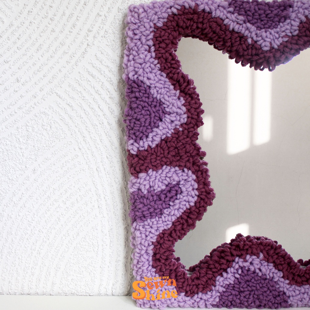 [craftzilla] punch needle / rug mirror (cermin aesthetic / kaca)