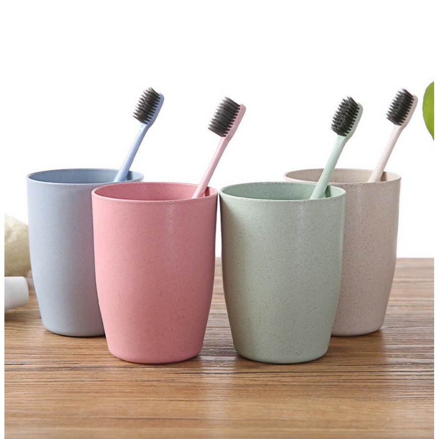 Jc Acc Gelas Teh Jerami Gandum Gelas Plastik Kopi Teh Susu Cangkir Minuman Cangkir Sikat Gigi