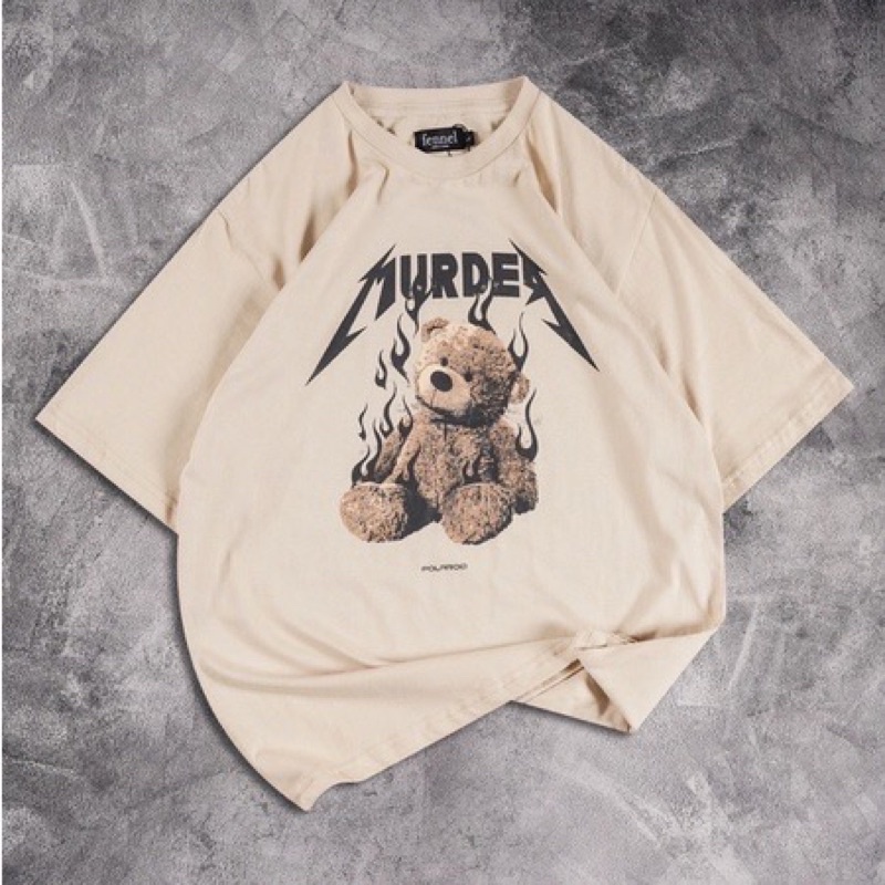 Baju Oversize BURDER POLAROID Kaos Oversize Boneka Bear Kaos Oversize Wanita