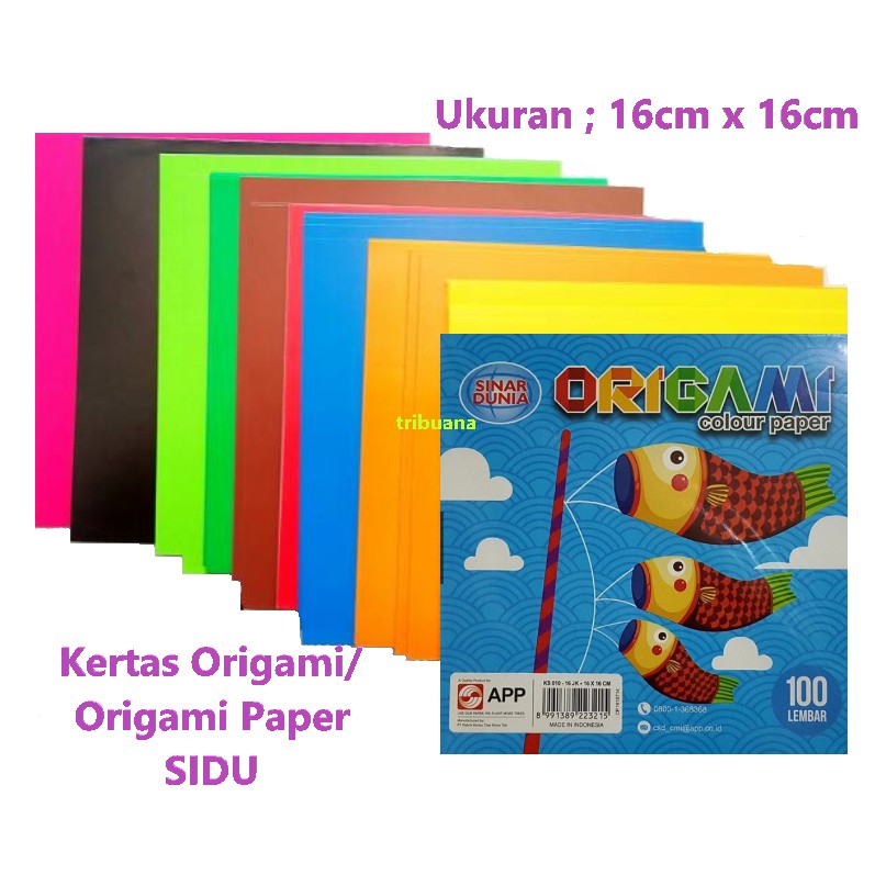 

Kertas Lipat Warna - Origami 16cmx16cm Sidu (Sinar Dunia)