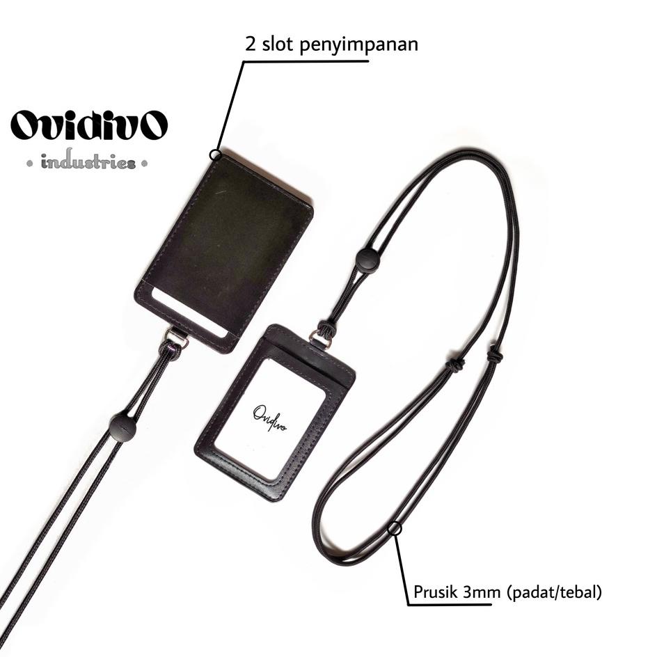 

Kodep6P0b--Lanyard gantungan holder id card 2 slot adjustable