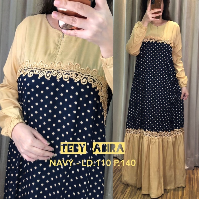 Daster Arab Teby ABIRA Maxi Dress Gamis Rayon Original