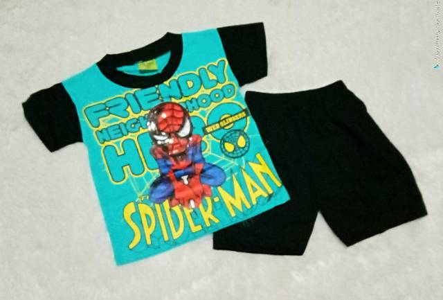 Spiderman baju nyala setelan baju spiderman led lampu nyala