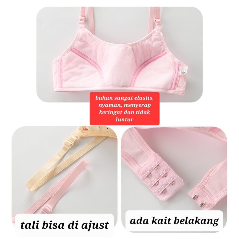 ROSE BRA PAKAIAN DALAM ANAK SD SMP REMAJA SPORT BH KATUN ADEM IMPOR NOT SOREX