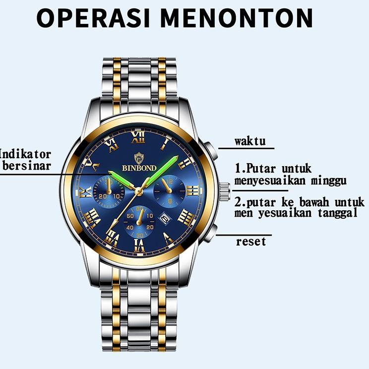 TJD.9 • [Beli Satu Gratis Satu] jam tangan pria anti air originalmewah 2022+kotak mewah jam tangan l