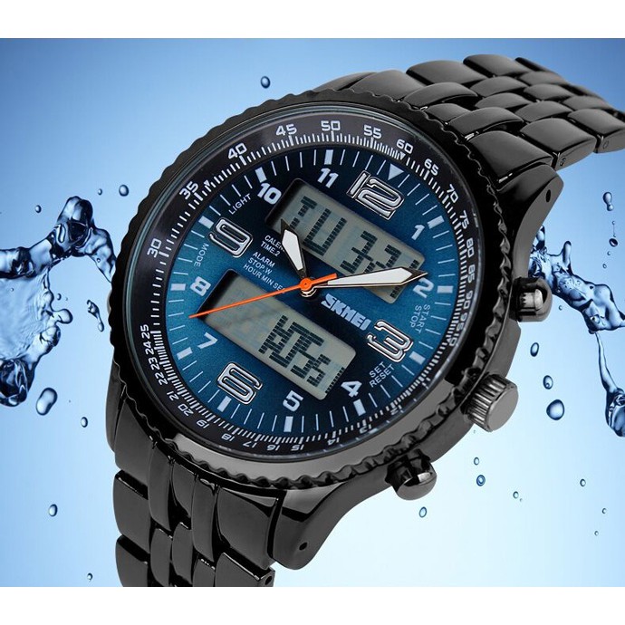 Quantum SKMEI  Jam Tangan Pria LED Watch Tahan Air