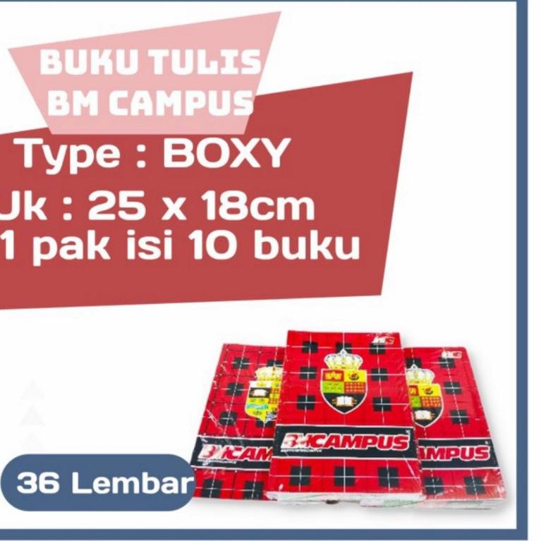 

Best terlaris Buku tulis Campus Bmc 36 lembar ( 10 buku ) CJW