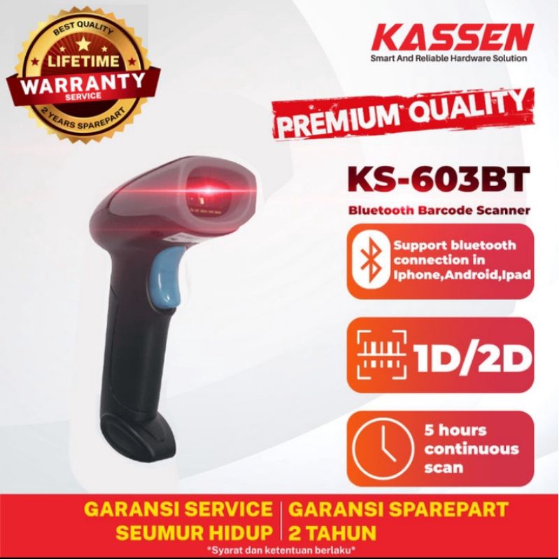 Scanner Barcode 2D Kassen KS 603 Bloetooth Murah dan bagus