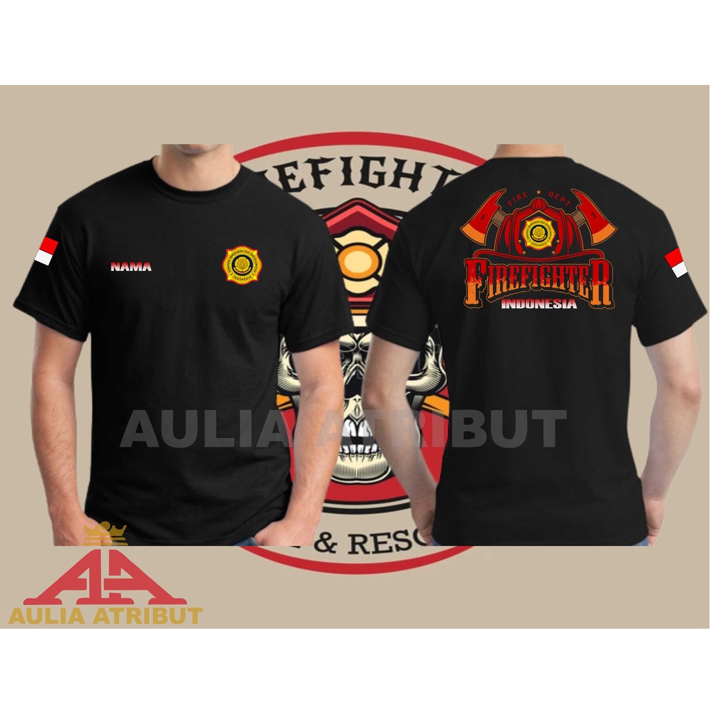 tshirt pria / kaos pria wanita damkar fire fighter