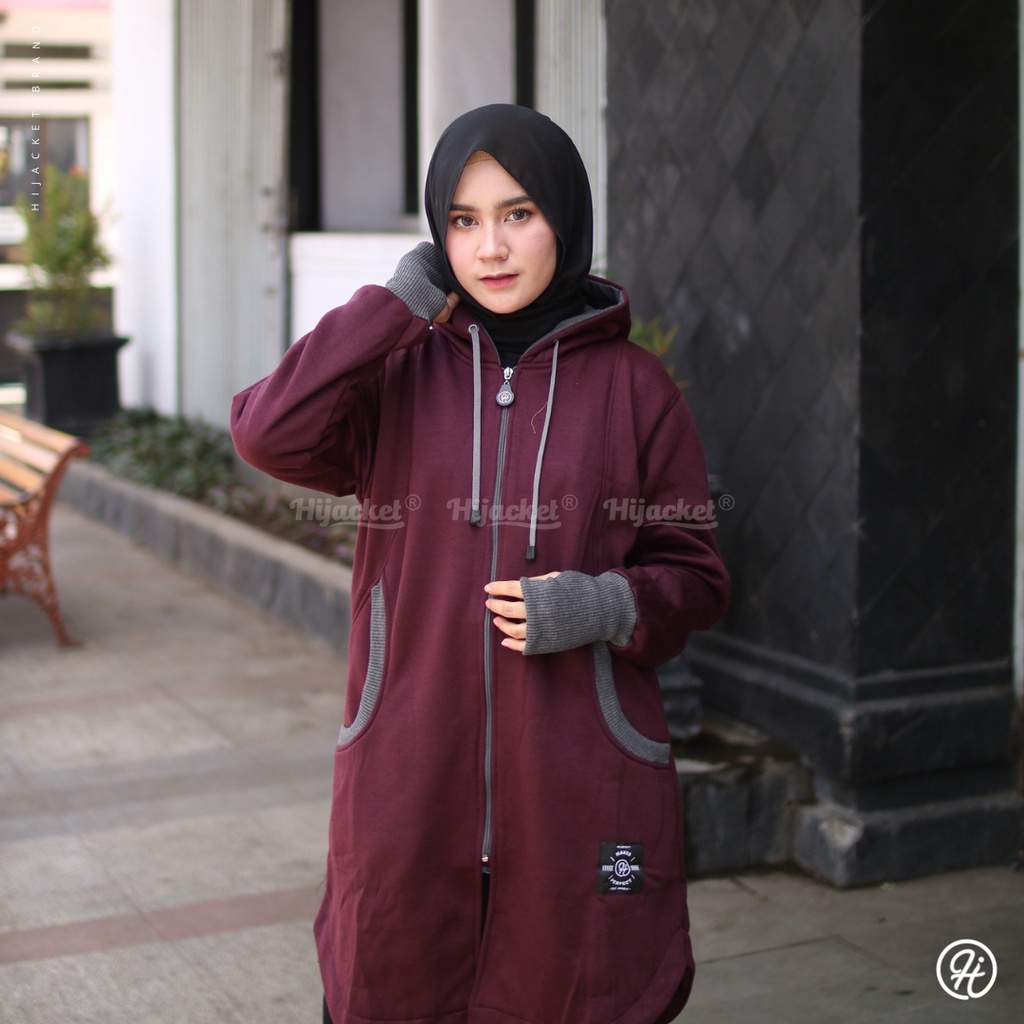 ⭐️BEST SELLER⭐️ JAKET WANITA MUSLIMAH HIJACKET ELEKTRA ORIGINAL HIJABER SYARI HIJAKET PANJANG