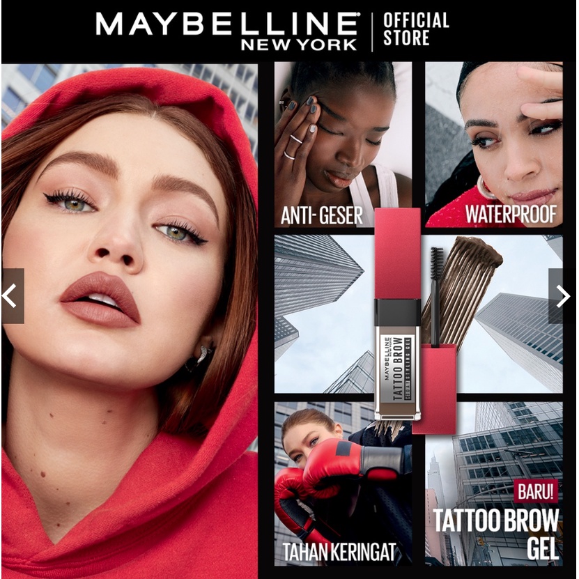 Maybelline Tattoo Brow 3 Day Styling Gel Brown Cokelat - Makeup Eye