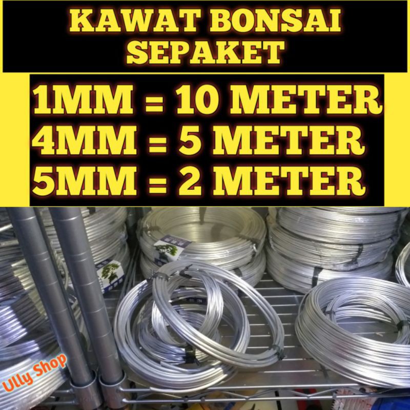 Kawat Bonsai Paket Ukuran 1mm 4mm 5mm