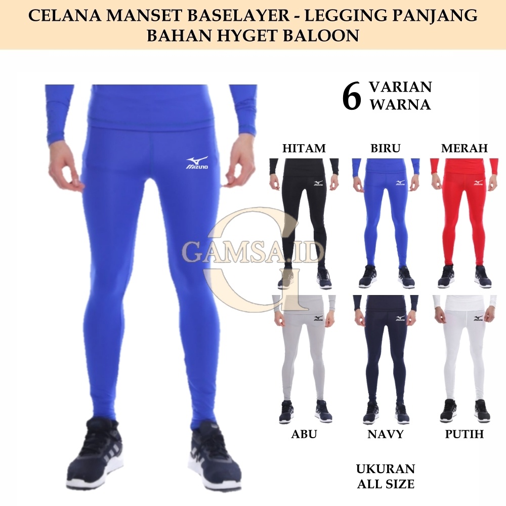 CELANA LEGGING BASELAYER PANJANG PRIA WANITA MANSET CELANA MANGSET OLAHRAGA BOLA VOLLY BADMINTON