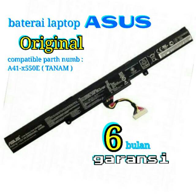Baterai Asus X550 X550E X550D X550DP X450 X450J X450JF A450J x550ze A41-X550E