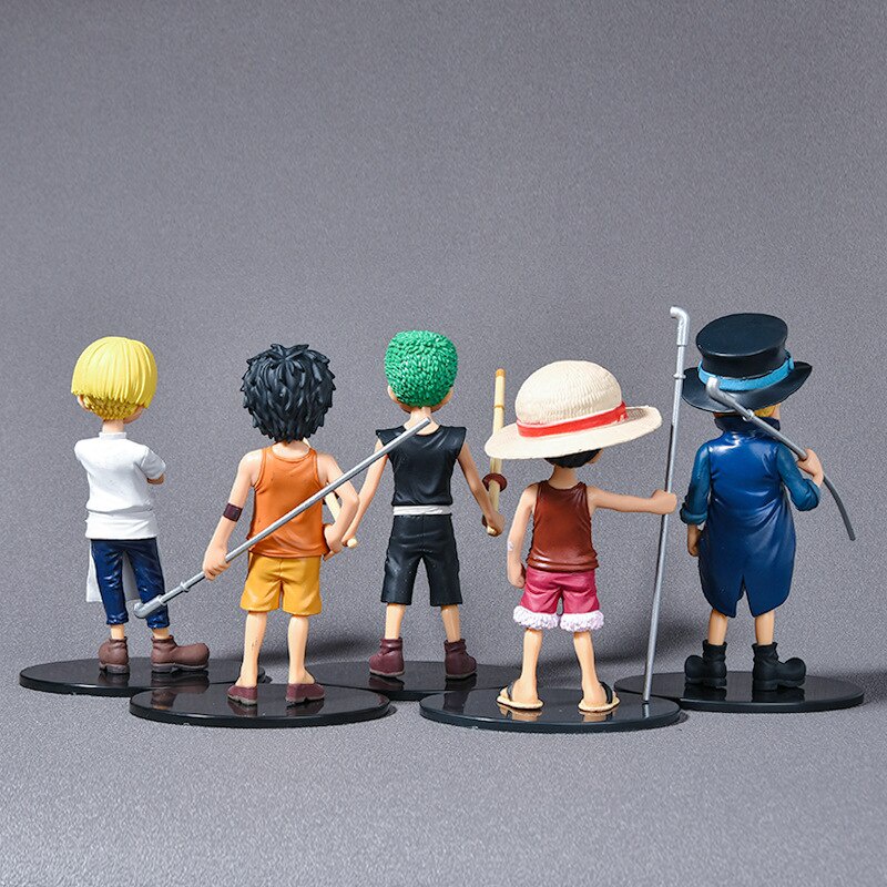 5pcs/set DX One Piece Figures Toy Luffy Action Figure Zoro Sanji Ace