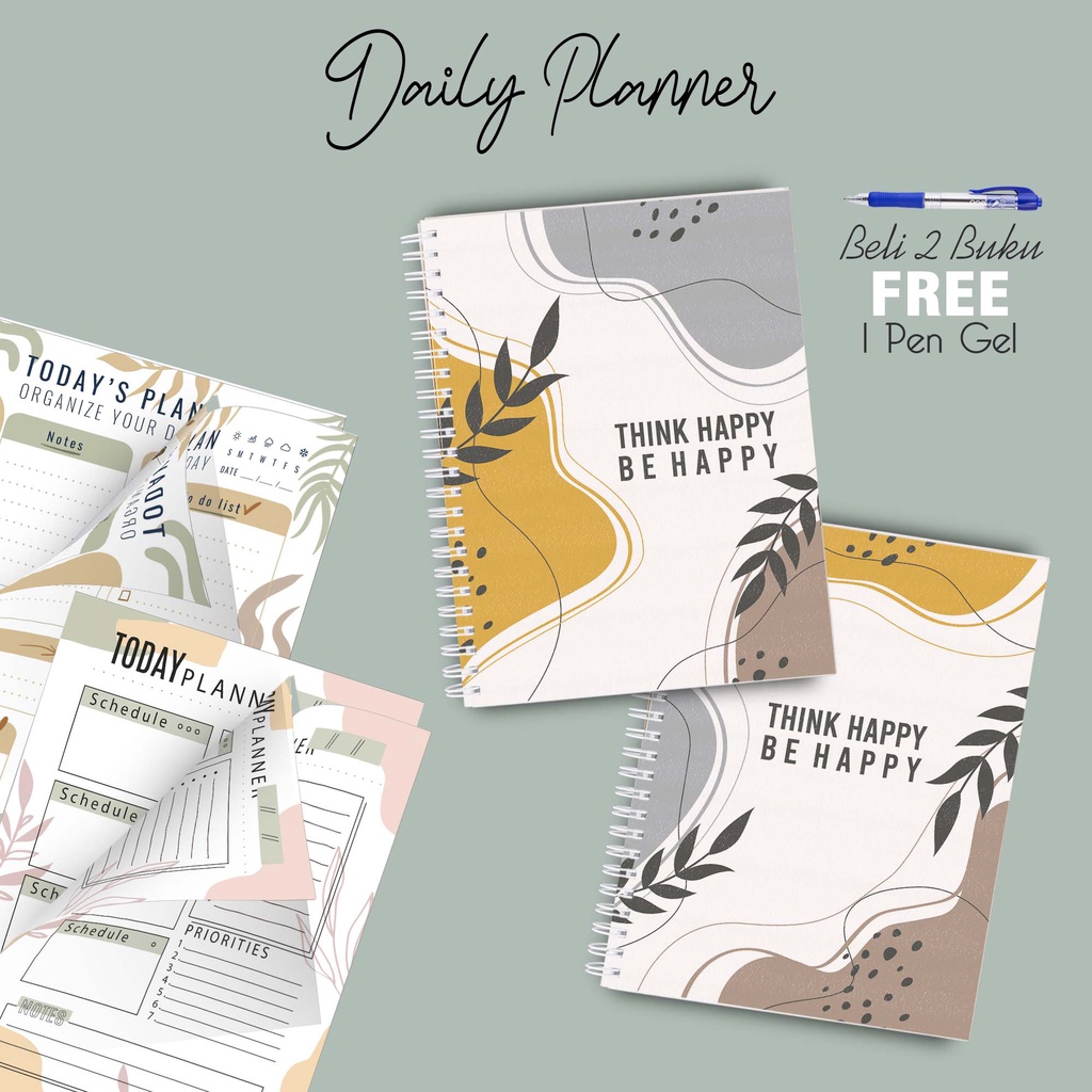 

Hanabi Daily Planner Note Book A5 Beli 2pcs Gratis Pulpen BCB09