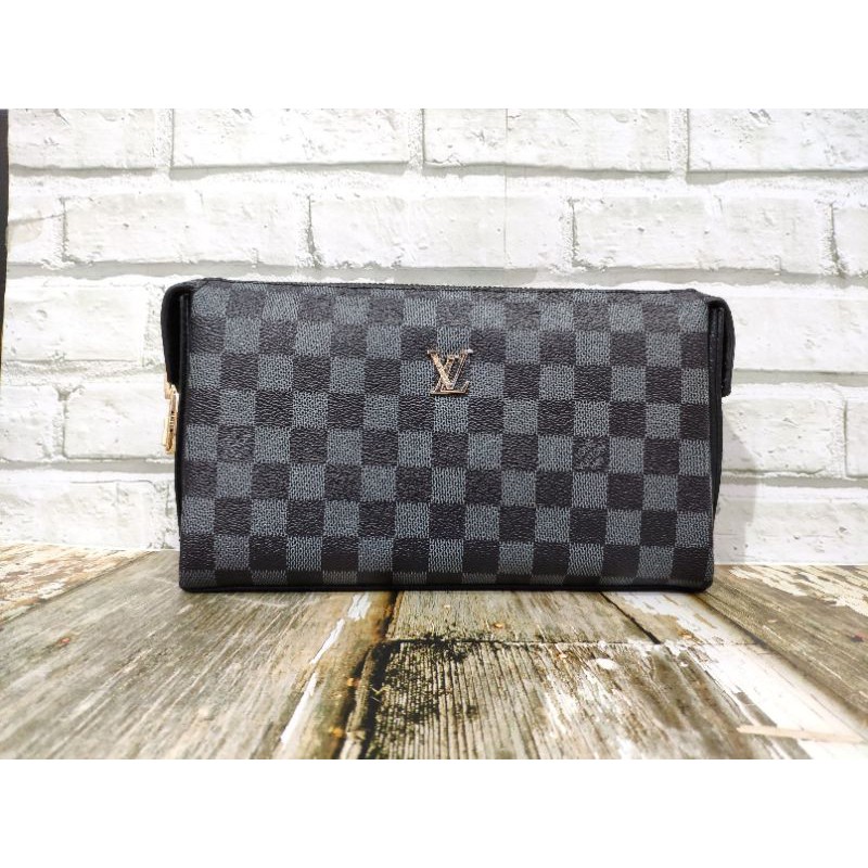 Clutch tas tangan pria dan wanita handbag damier black premium