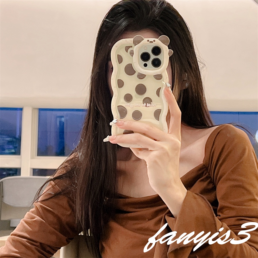 Compatible For iPhone 14 13 12 11 Pro Max X XR Xs Max 8 7 6 6s Plus SE 2020 Soft Case Pelindung Lensa Bening Motif Dot Hati Untuk