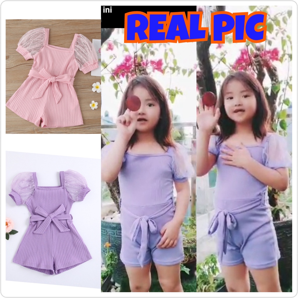 Jumpsuit Anak Wanita Korean Style Cewek Wanita / Jumsuit Bahan Premium Cotton RIB Baju Dress Anak Pe