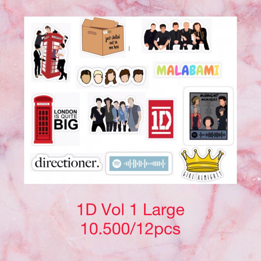

Sticker Lucu One Direction Ukuran Large | Stiker murah case hp laptop
