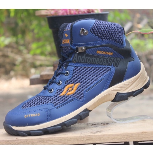 Sepatu Boot outdoor Pria wanita Beckham Offroad Blue Navy,sepatu Gunung,sepatu hiking