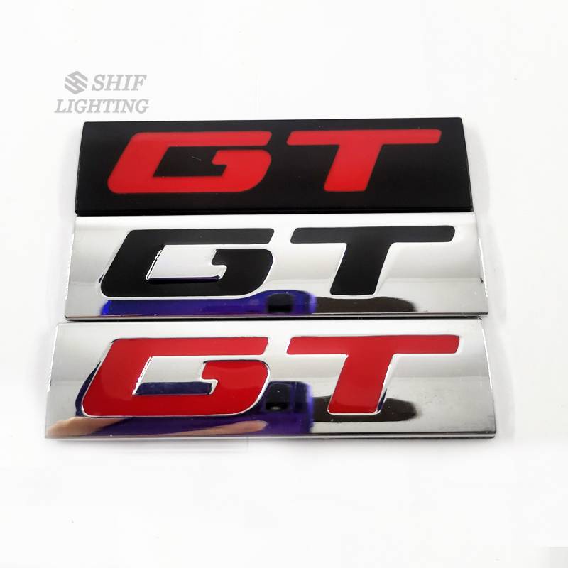 1pc Stiker Emblem Metal Logo Gt Pengganti Untuk Bagasi Belakang Mobil Universal Gt