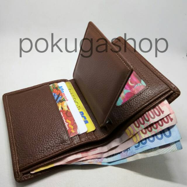 Dompet kulit pria simple motif jeruk - dompet asli kulit - dompet premium