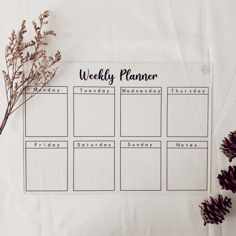 

Acrylic Weekly Planner A4