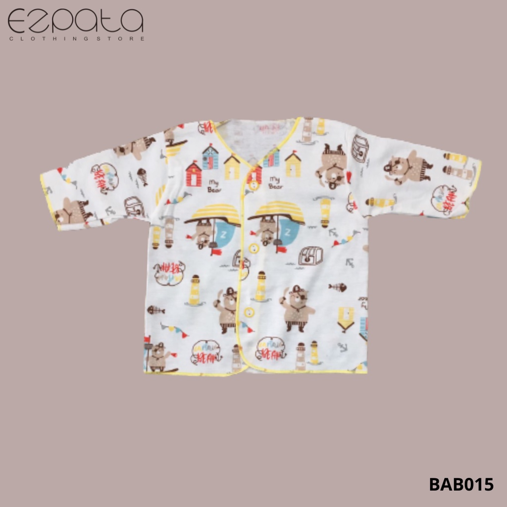 Ezpata Baju Bayi Baru lahir Lengan Panjang Usia 0-3bulan Unisex Random