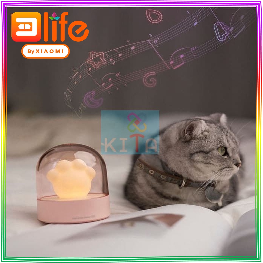 Lampu Tidur Musik LED 3LIFE Night Lamp Cute Cat Dog Paw