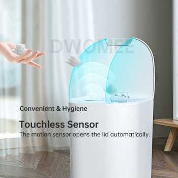 Tempat Sampah Sensor Usb Elegan Kotak Sampah Otomatis Smart Trash Can Motion Sensor Dustbin 16L