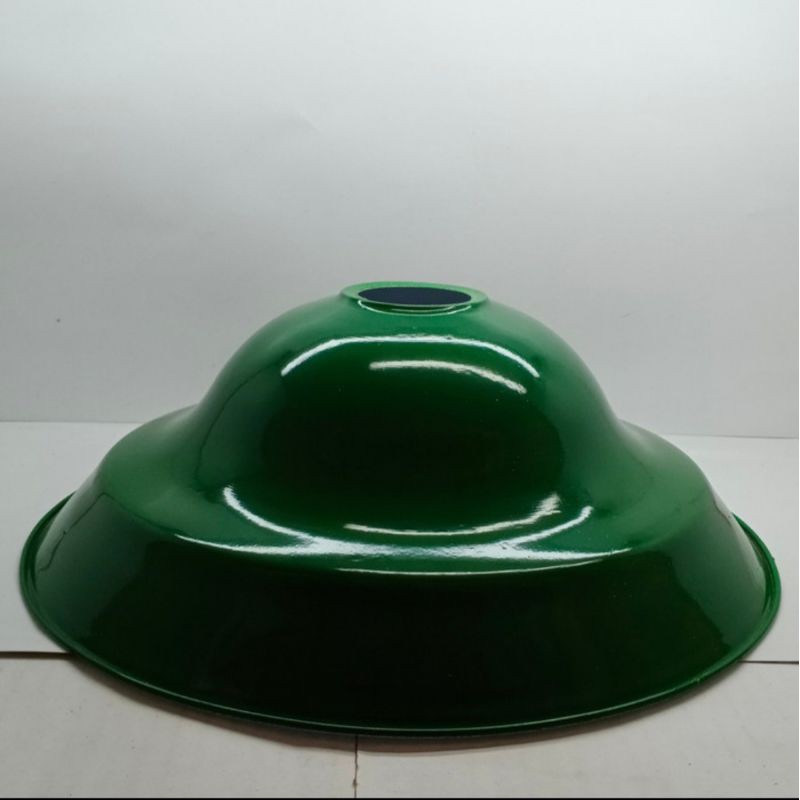 Kap hijau WD double cup + fitting keramik e27 lampu gantung PJU bagus