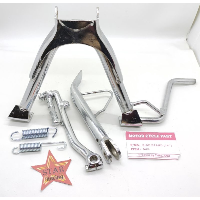 Standar dua ring 14+standar samping ring 14+Selahan Chrome Mio smile Mio sporty Mio GT Mio karbu-1