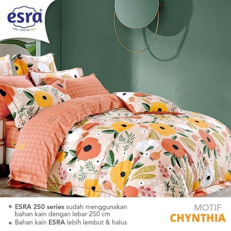 SPREI MOTIF CHYNTHIA/KATUN ESRA/BUNGA PINK
