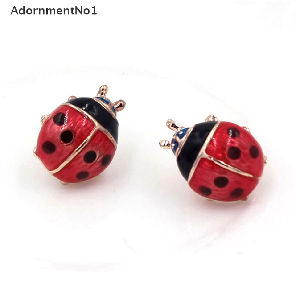 (AdornmentNo1) Anting Tusuk Desain Kumbang Kepik Merah Untuk Wanita