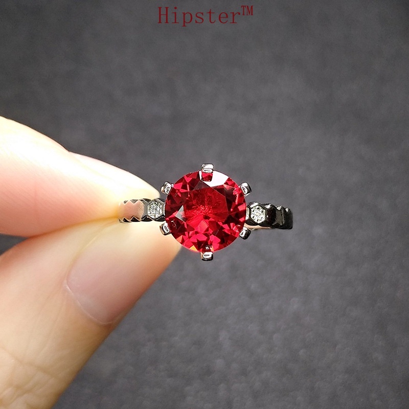 Best-Selling Fashion Luxury Temperament Inlaid Ruby Ring