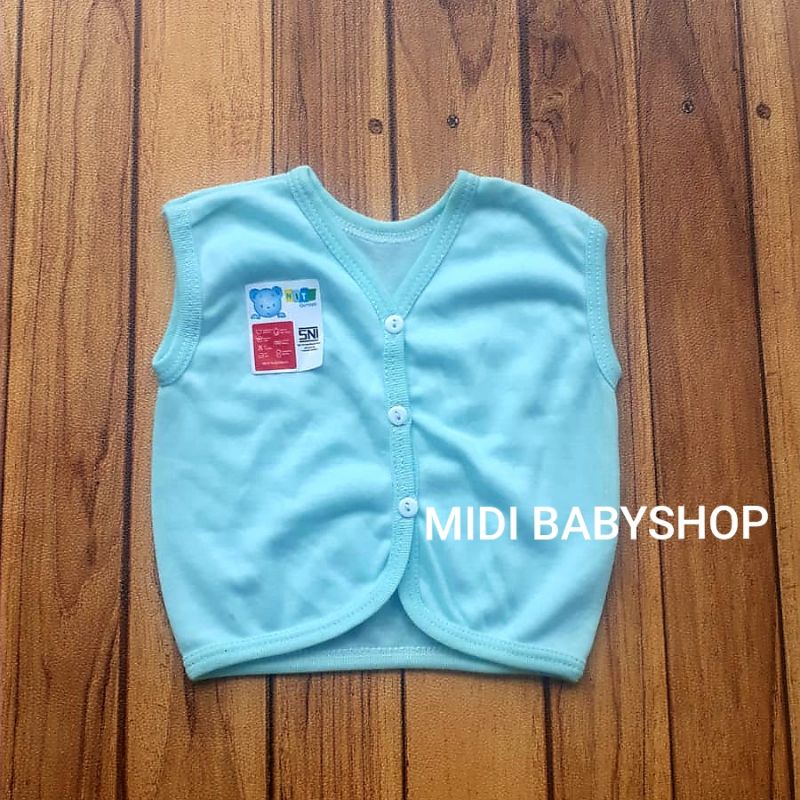 12 Pcs Baju bayi tanpa lengan polos Nita Baby 0-6 bulan