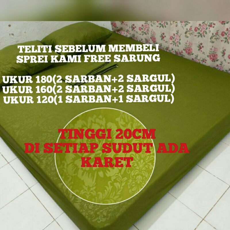 SPREI PUTIH POLOS 180X200 160X200 120X200 GRATIS SARUNG BANTAL GULING SEPRAI SEPREI HOTEL PENGINAPAN VILLA HOMESTAY RUMAH SAKIT KATUN DISPERSE ADEM TIDUR NYENYAK