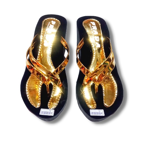 Sandal Wedges Wanita Dewasa Kilap Manohara PRADA