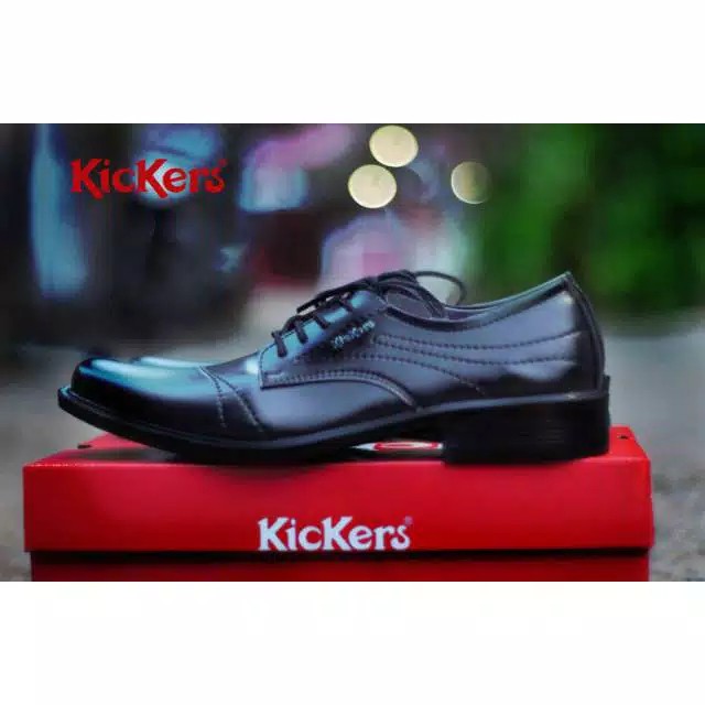 Sepatu pantofel kickers pria kulit asli