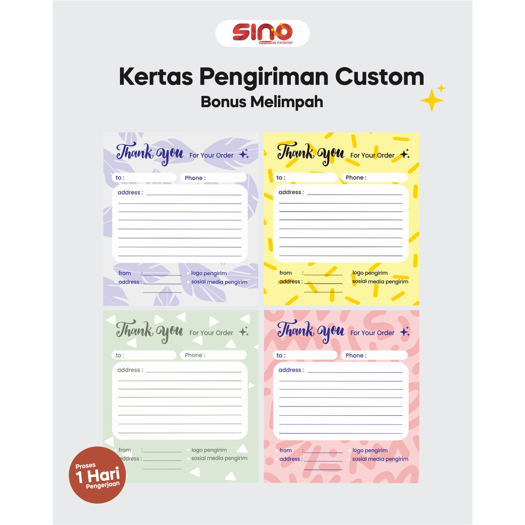 

KERTAS LABEL PENGIRIMAN PAKET MURAH CUSTOM