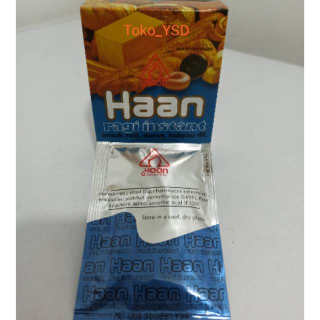 Haan ragi instant / Haan yeast / ragi donat / ragi roti / pengembang roti dan donat / fermipan