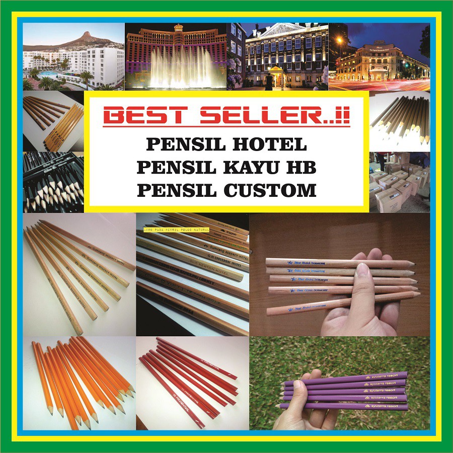 

PENSIL HOTEL l Pensil Kayu Hb Custom Polos Hitam Murah 2B Pensil Hotel Hb Pensil Promosi l Pensil Warna Custom Maklon Pensil Kayu Polos Hitam Murah Hotel Promosi Logo Promosi Tulis Warni l Pensil Kayu Hb Tulis Natural Polos Grosir Lusin Murah Bagus