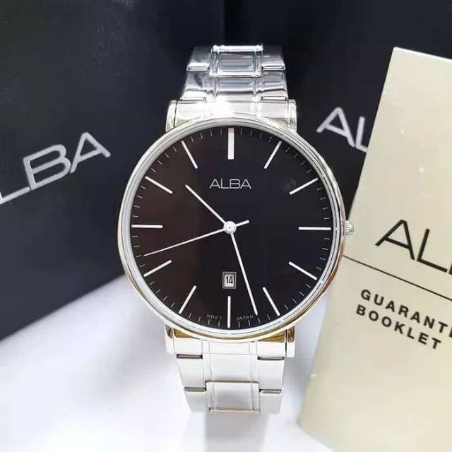 Jam Tangan Pria Alba AG8H13 Analog Watch Original AG8H13X1 Jam Couple