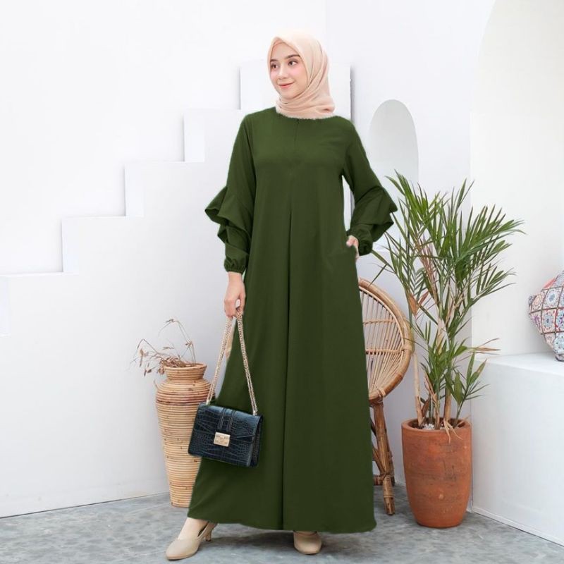 Promo Cuci Gudang | COD S M L XL XXL | RT Sarwendah Home Dress Maxi | Gamis Busui  Gamis Moscrepe