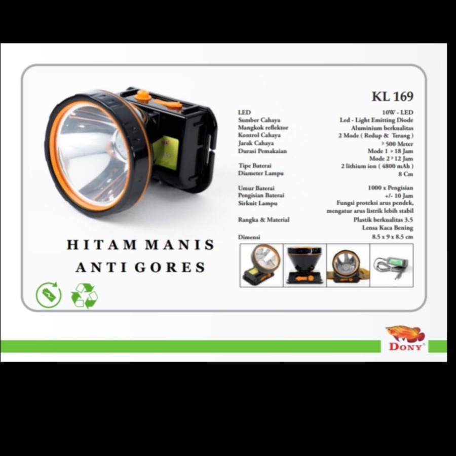 Senter kepala DONY cas KL-169