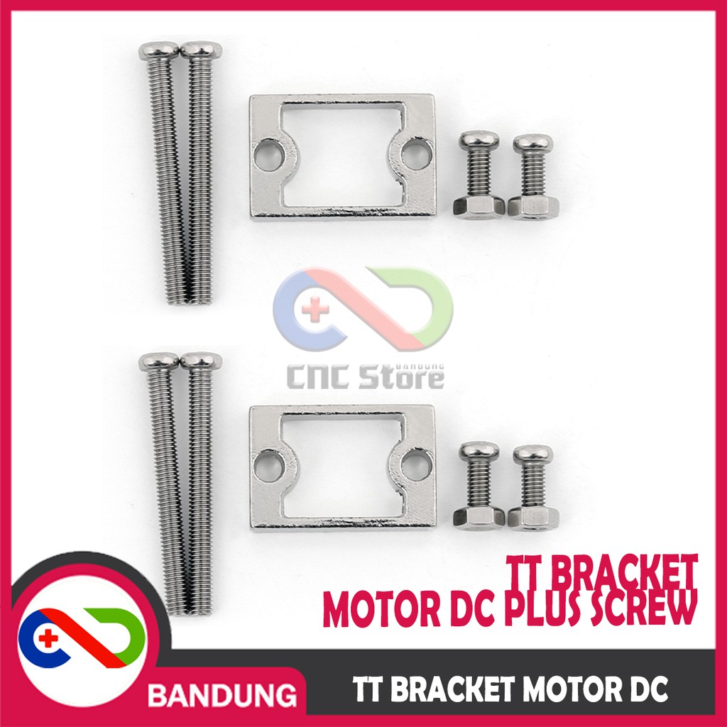 TT BRACKET MOTOR DC ALLUMUNIUM ALLOY SMART CAR WITH SCREW HOLDER MOTOR DC GEARBOX KUNING