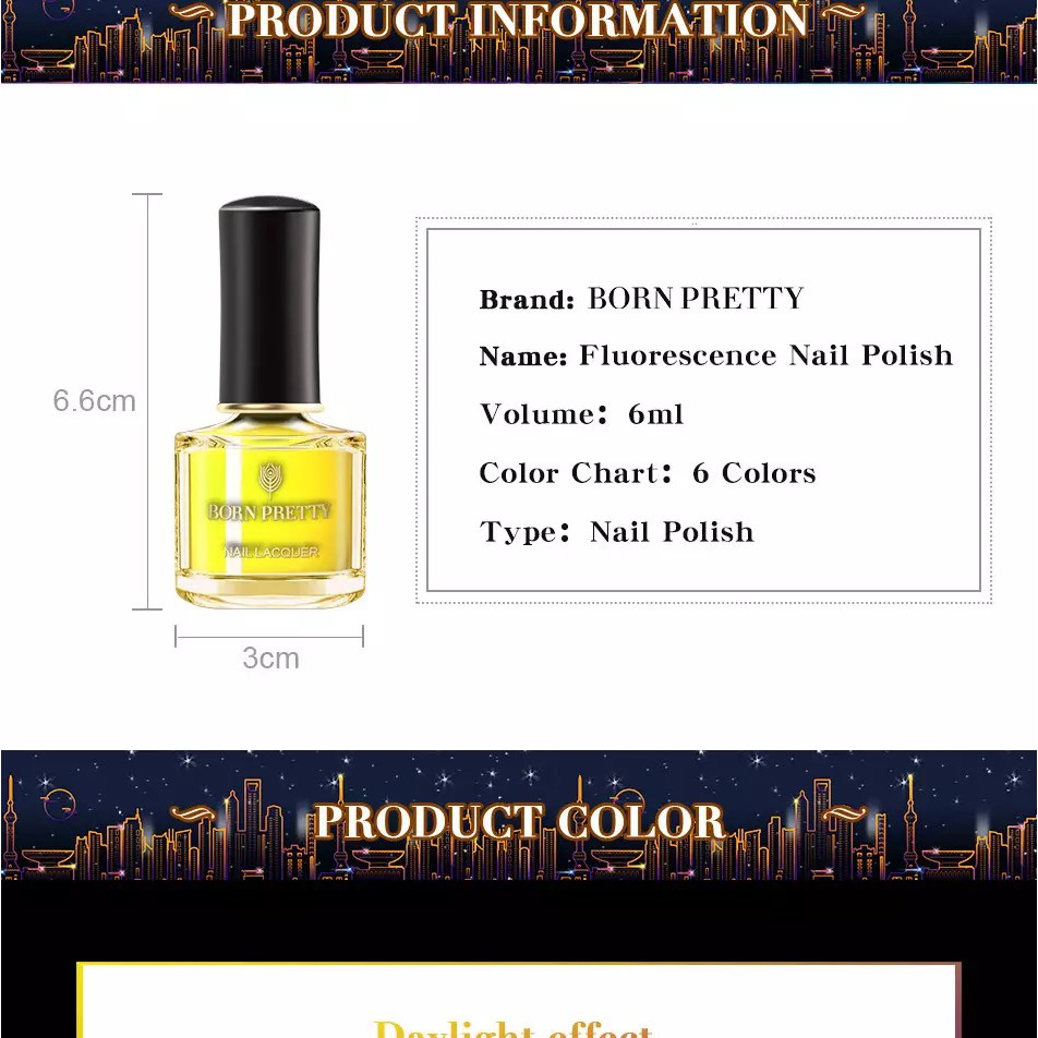 BORN PRETTY Nail LACQUER Series Neon Cahaya