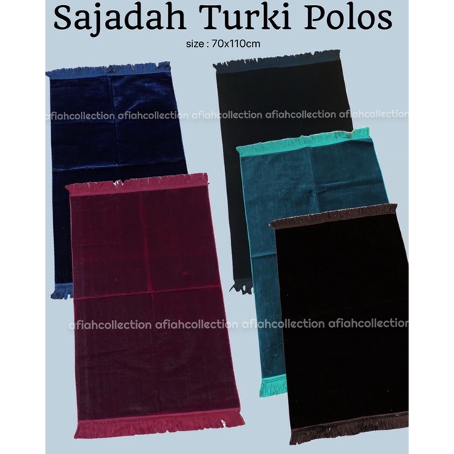 Sajadah Bulu POLOS WARNA Tebal Ukuran Besar 70 x 110 cm TANPA MOTIF Turki / Oleh Oleh Haji dan Umroh